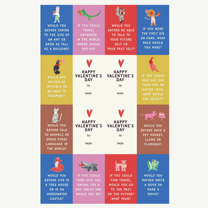 Mr. Boddington's Studio - NEW: Would You Rather - Class Set of 32 Valentines