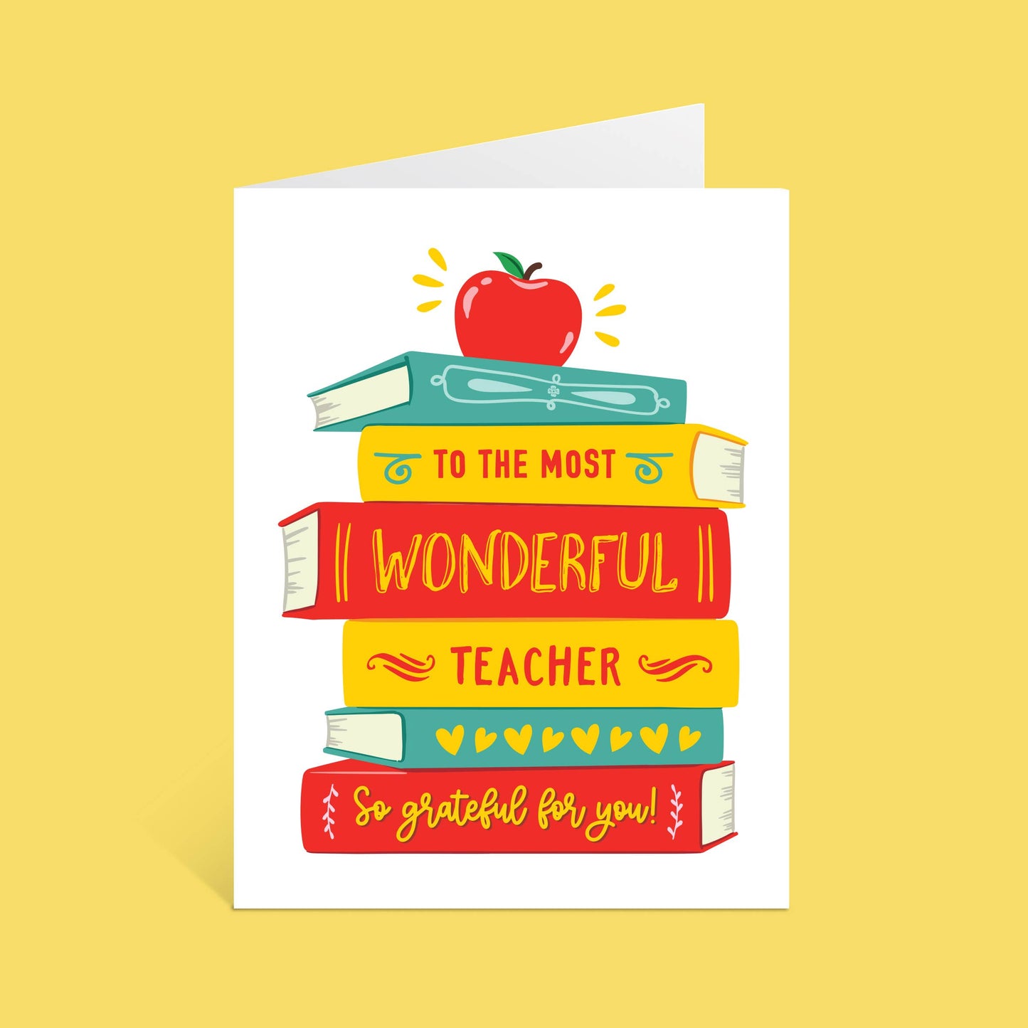 Lucy Loves Paper - Most Wonderful Teacher | Teacher Appreciation Card