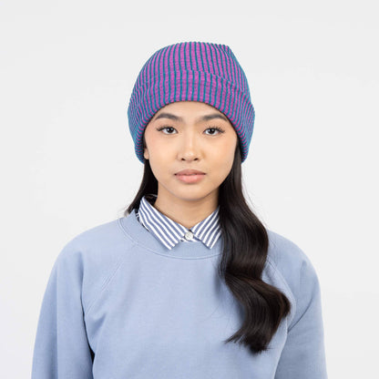 VERLOOP - Simple Rib Hat - Teal Magenta