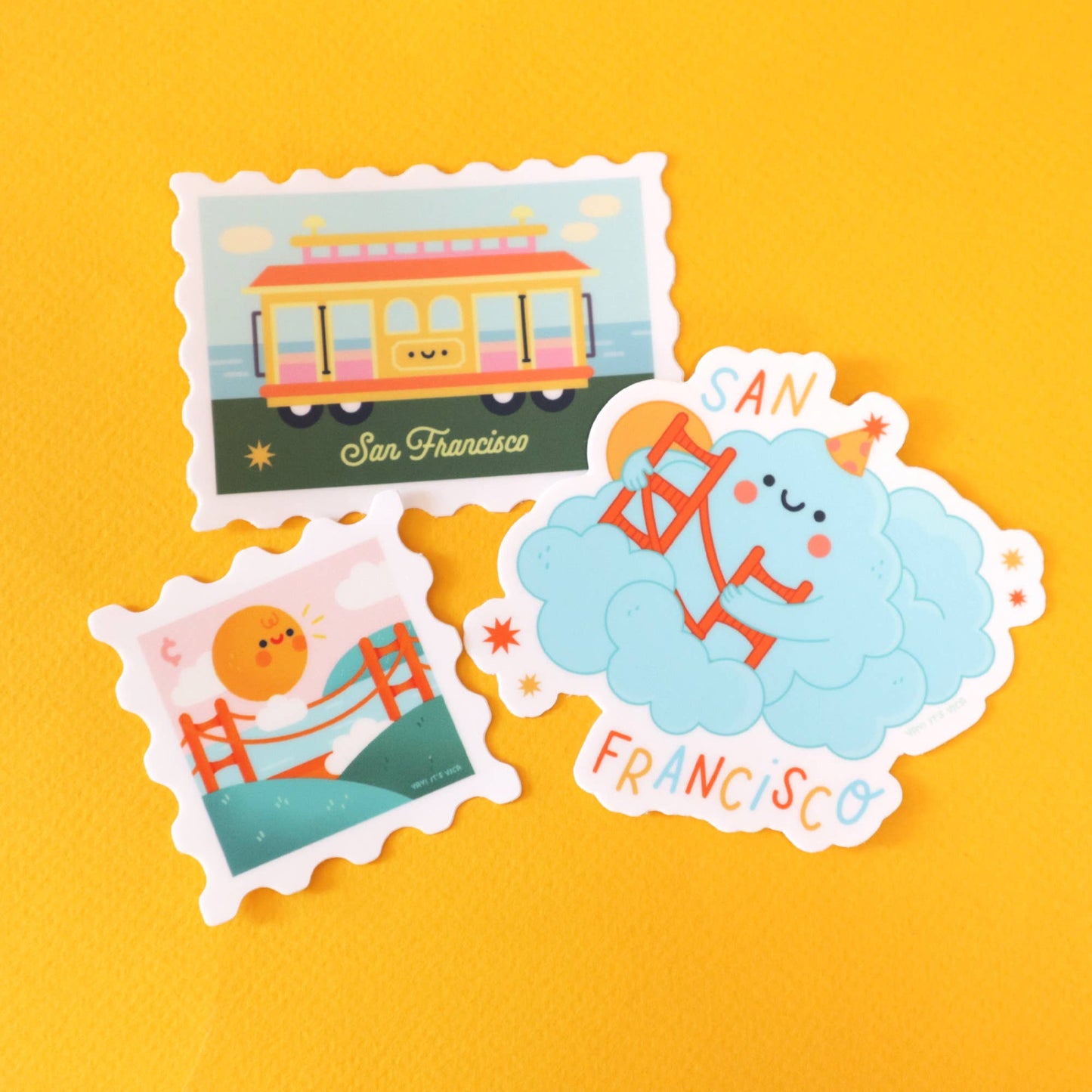 Yay! It's Vica - San Francisco Cable Car Stamp Sticker