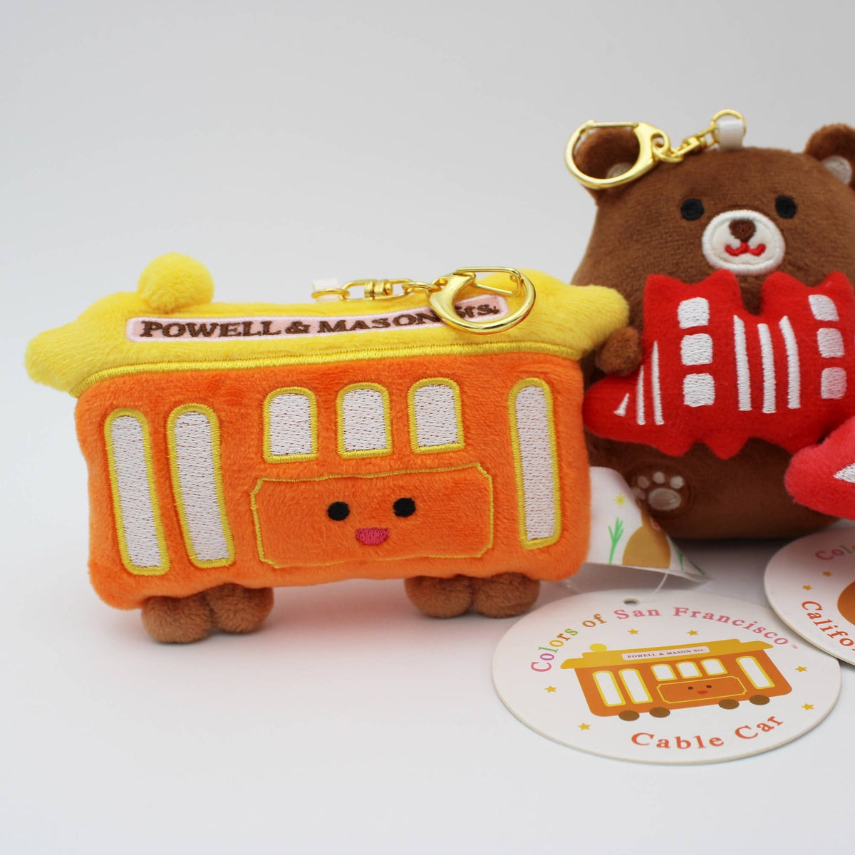 Tomoko Maruyama - Plush Mascot Keychains - CA Bear with Golden Gate Bridge