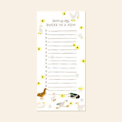 Karen Schipper - Ducks in a Row Listpad – Cute Magnetic To Do List Pad