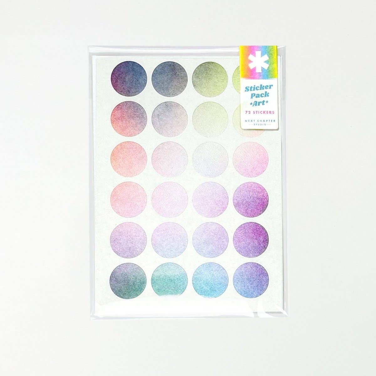 Next Chapter Studio - Sticker Pack - 1" Circles - Art: No Hanger / Smiley Faces