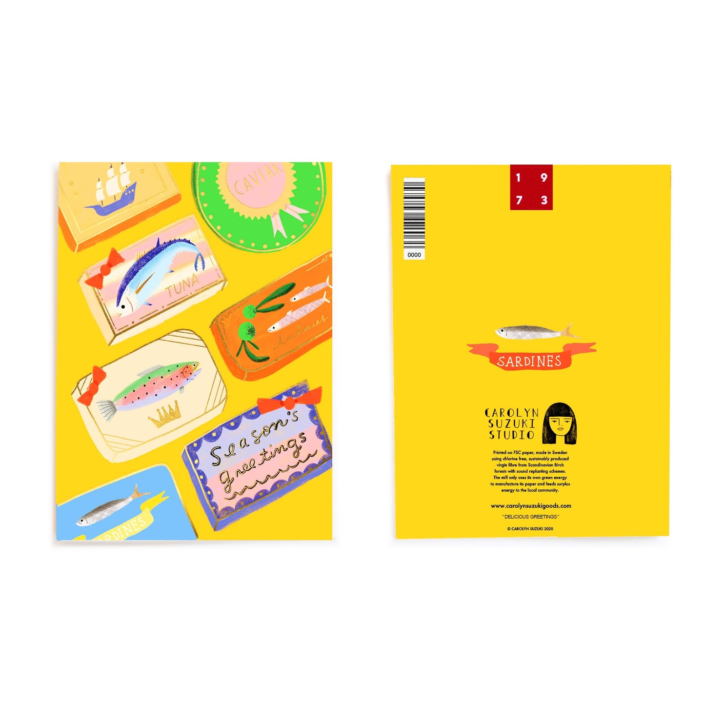 Carolyn Suzuki - DELICIOUS GREETINGS - Holiday Card Box Set of 6