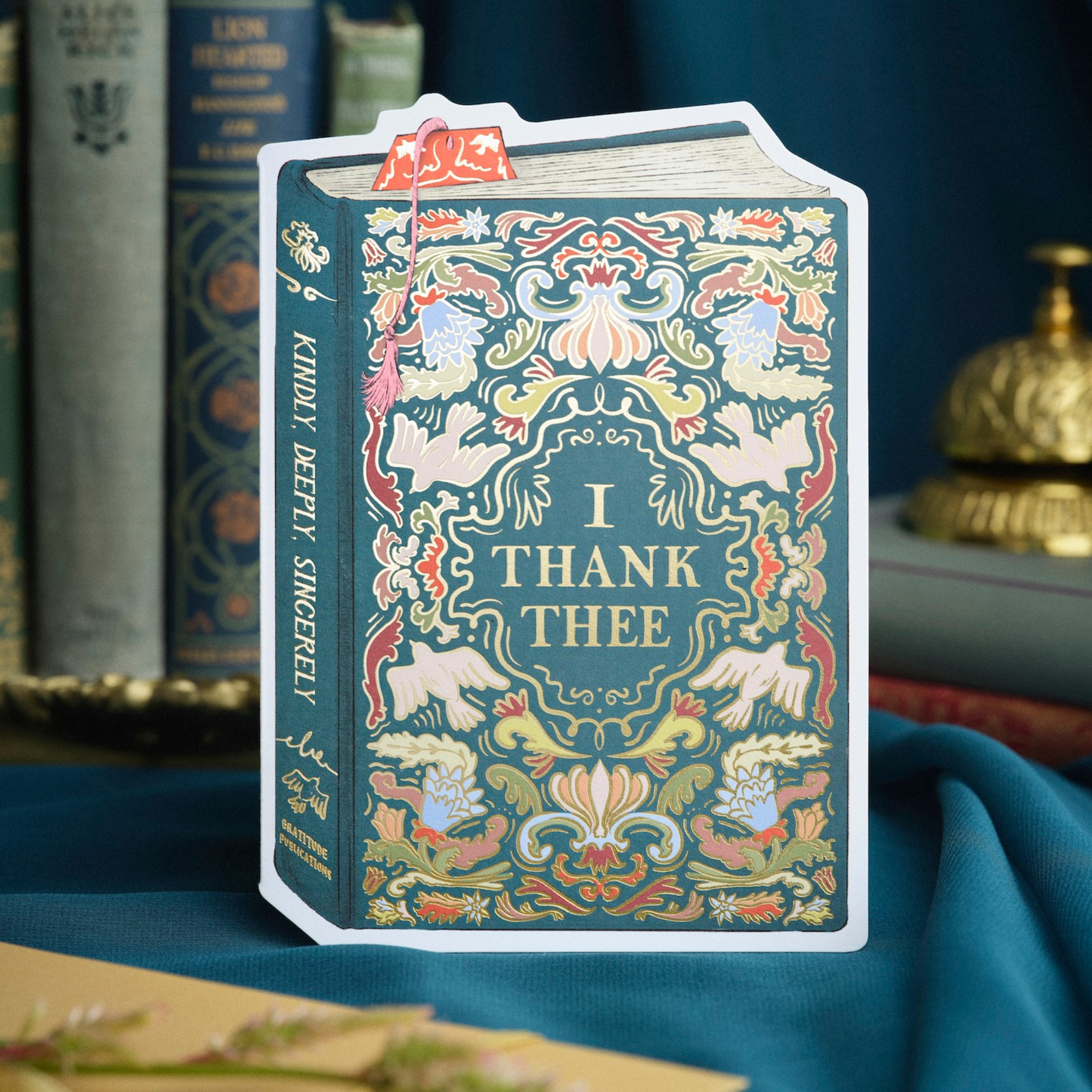 Good Juju Ink - Thank Thee Book Cover Diecut Card