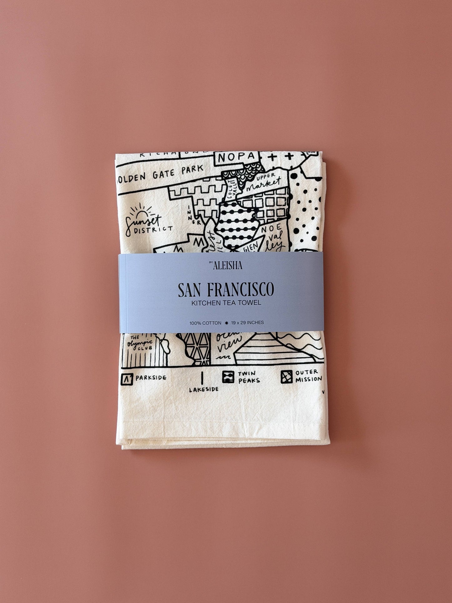 By Aleisha - San Francisco Map Tea Towel