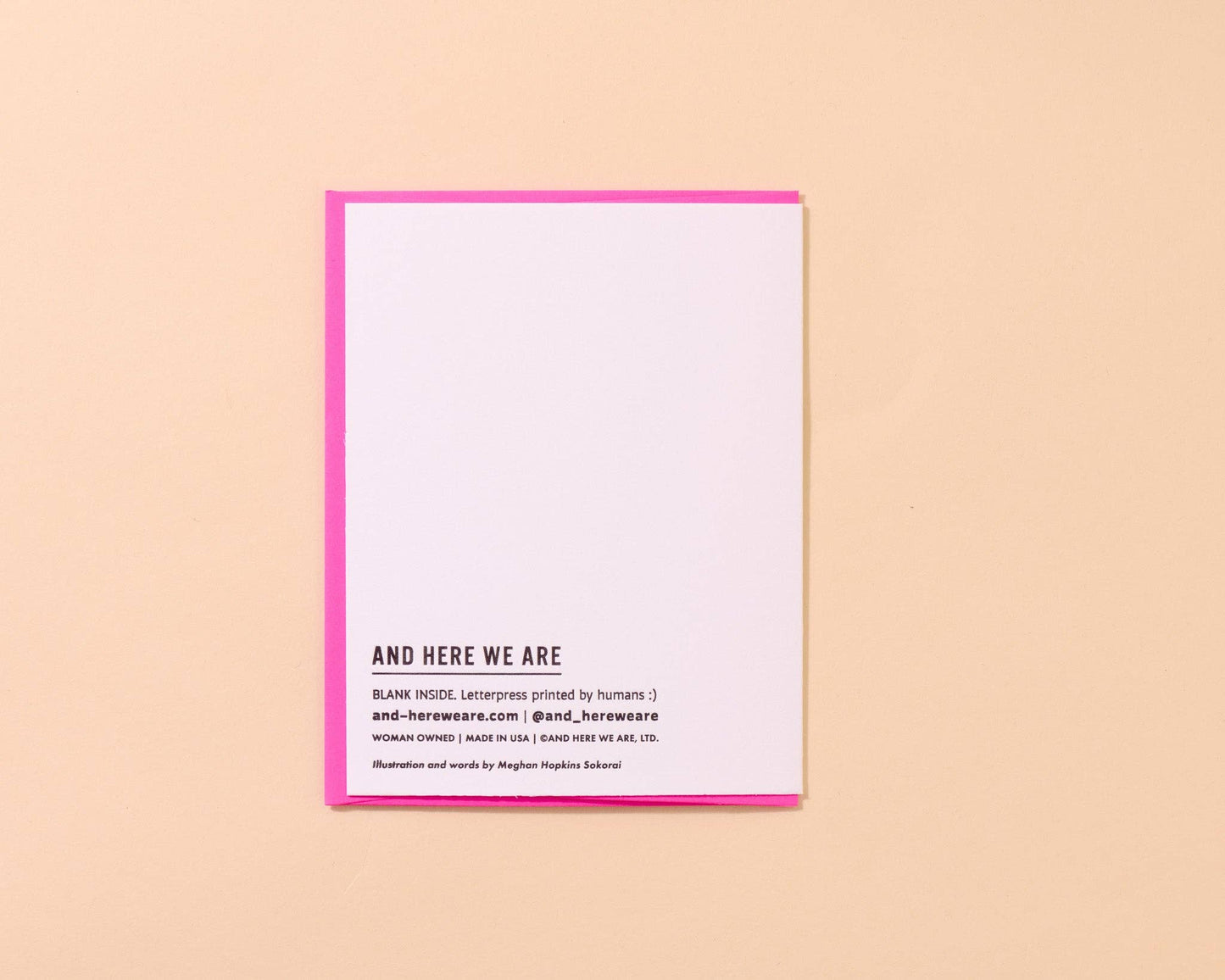 And Here We Are - New Tot Potato New Baby Card Letterpress- Made in USA