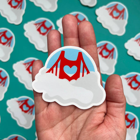 PapaLlama - Foggy San Francisco Sticker