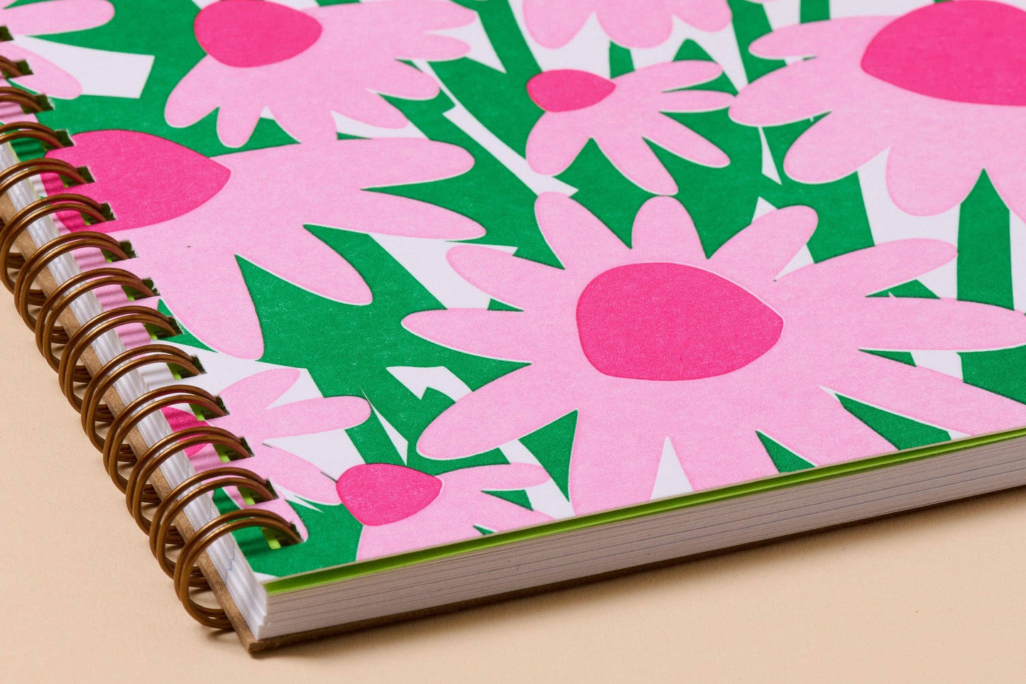 And Here We Are - Letterpress A5 Spiral Notebook—Coneflower (Floral Summer)