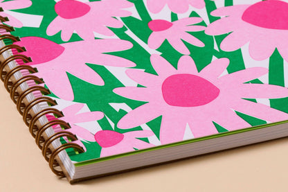 And Here We Are - Letterpress A5 Spiral Notebook—Coneflower (Floral Summer)