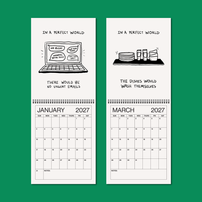 Gab Art & Design - 2027 illustrated wall calendar: in a perfect world
