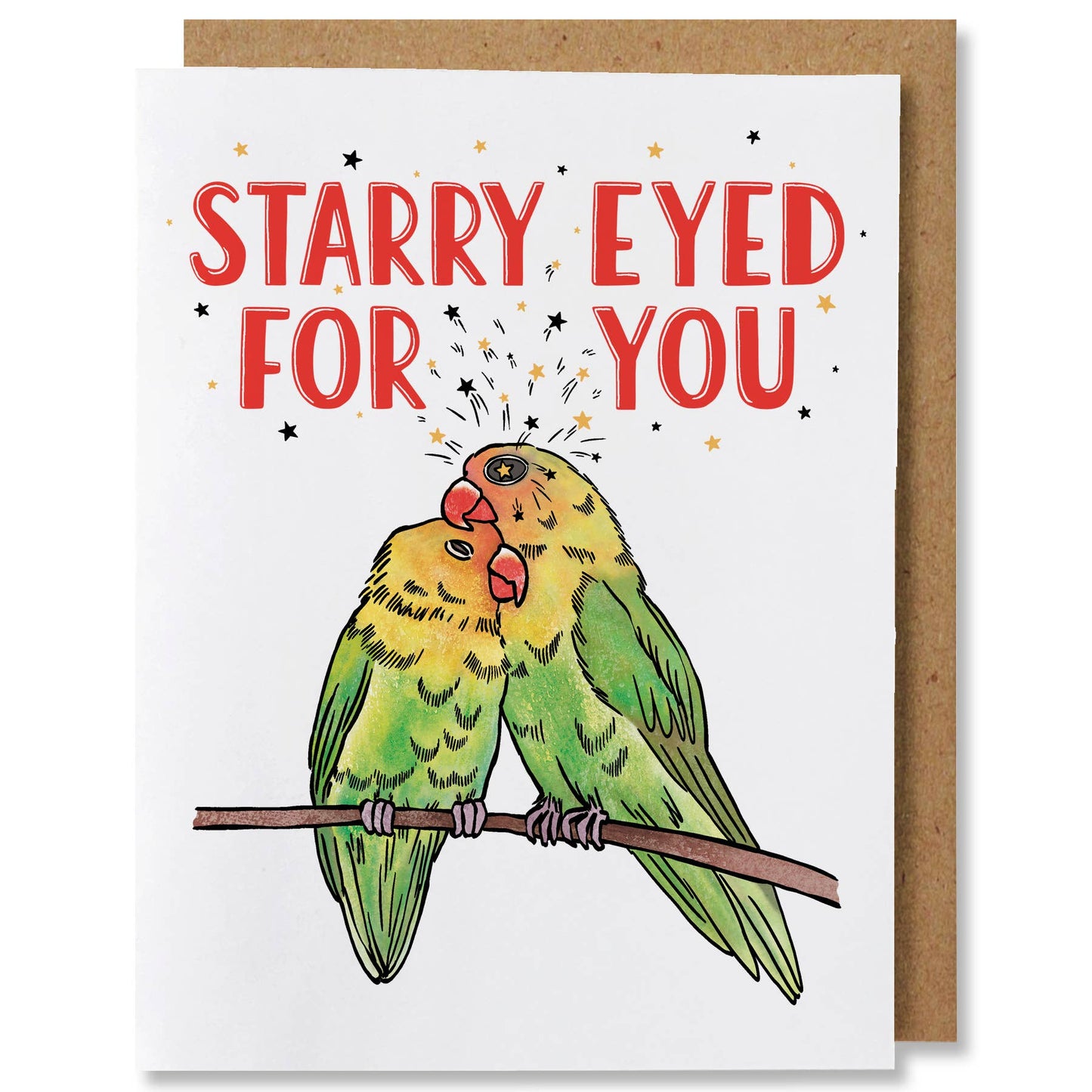 NANU Studio - Starry Eyed - Illustrated Love Birds Couple Stars Card