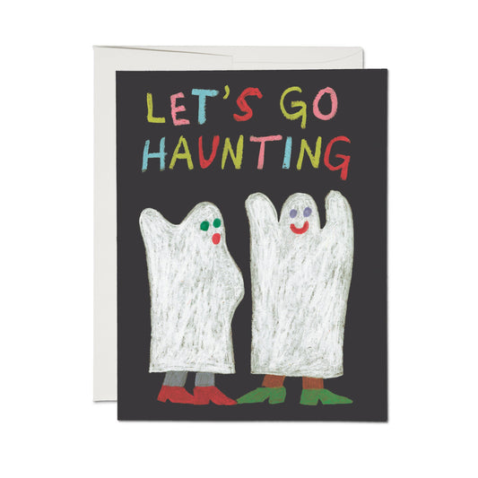 Red Cap Cards - Let's Go Haunting Halloween greeting card