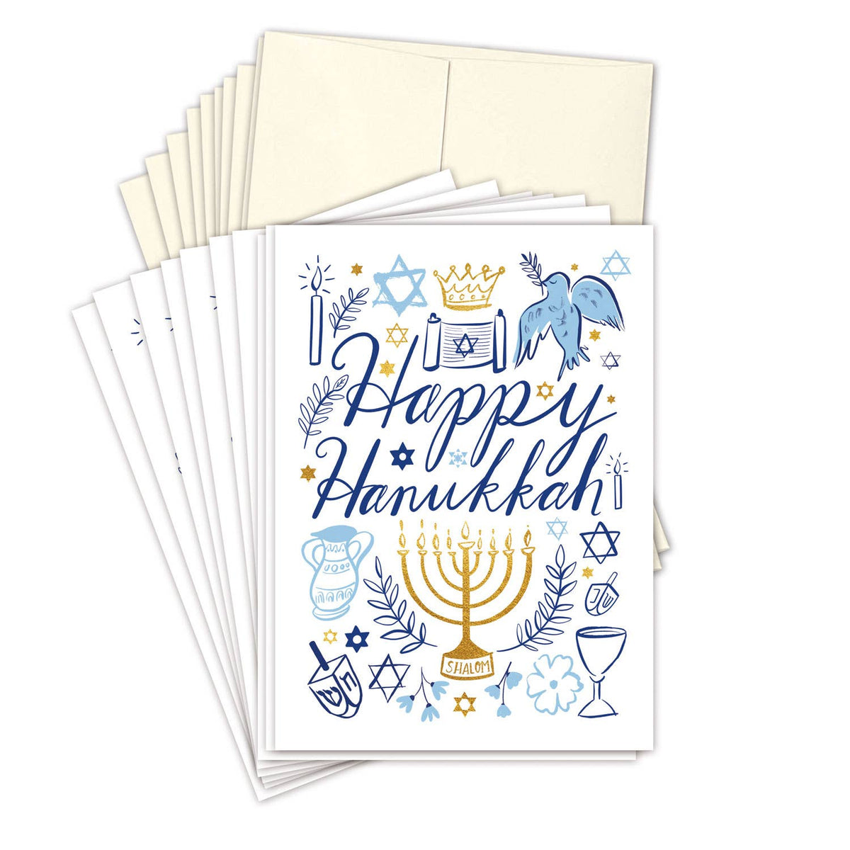 Biely & Shoaf - Happy Hanukkah Boxed Holiday Cards - Set of 10