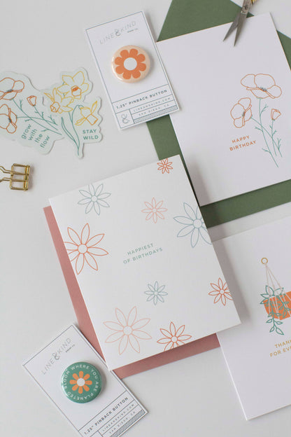 Line & Kind Paper - Birthday - Daisy Flower