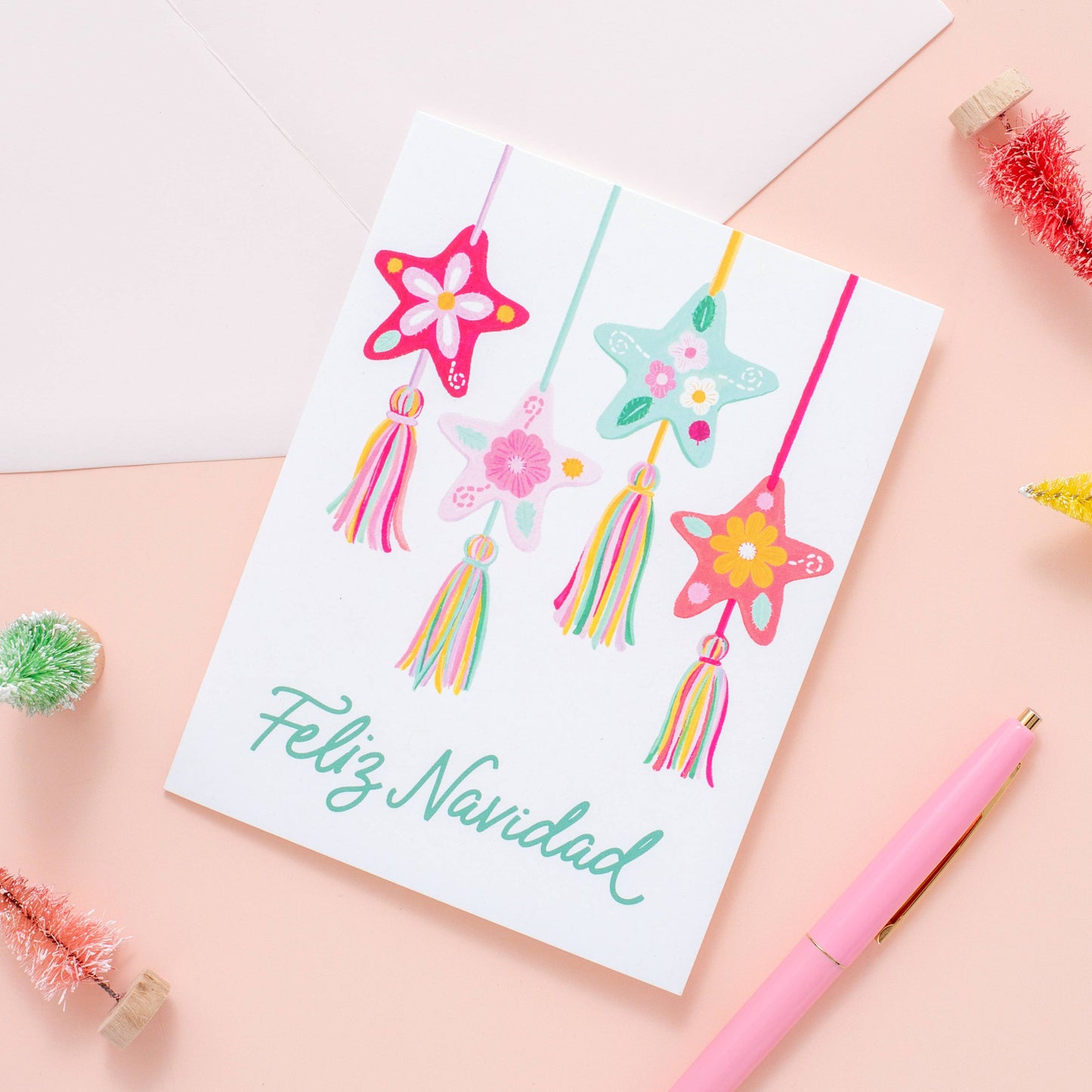 Isabella MG - Navidad Ornaments - Feliz Navidad Greeting Card