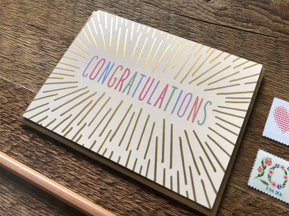 Noteworthy Paper & Press - Congrats Beams Card