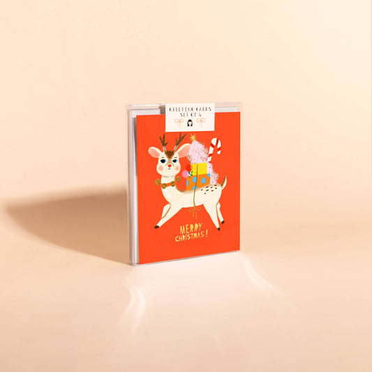 Carolyn Suzuki - XMAS DELIVERY - Holiday Card Box Set of 6