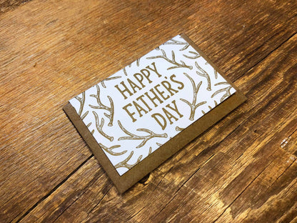 Noteworthy Paper & Press - Dad Antlers Enclosure Card