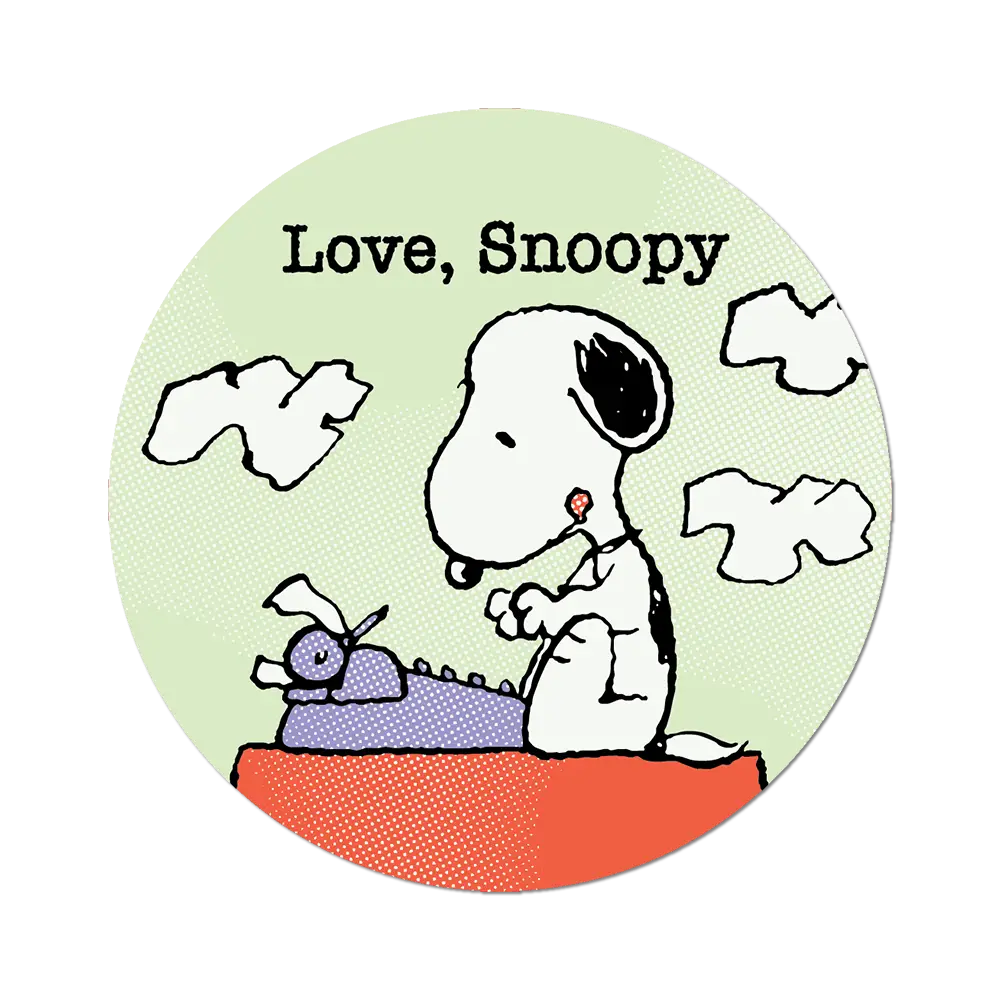 Apply Stickers - Love Snoopy Typewriter - Die-Cut Sticker (Bookish, Writer)