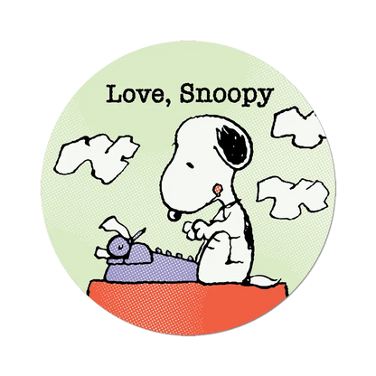Apply Stickers - Love Snoopy Typewriter - Die-Cut Sticker (Bookish, Writer)