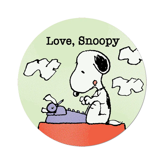 Apply Stickers - Love Snoopy Typewriter - Die-Cut Sticker (Bookish, Writer)