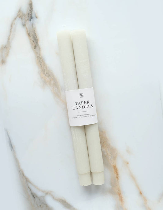BOTANICA - Taper Candle Pair, Neutral: Pillar Pair