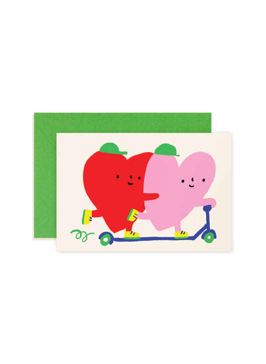 Karen Schipper - Scooter Hearts Mini Note Card – For Gifts & Love Notes