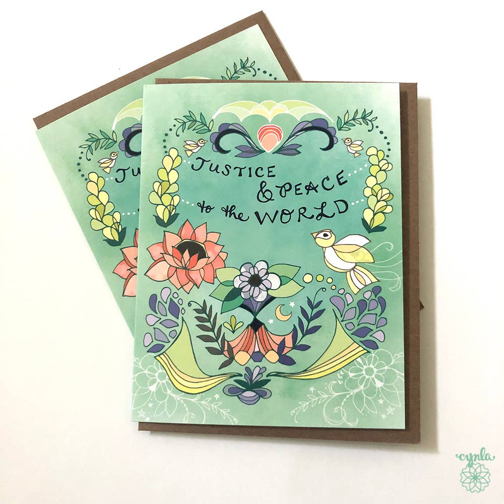 Cynla - Justice and Peace Card - holiday cards, New Year