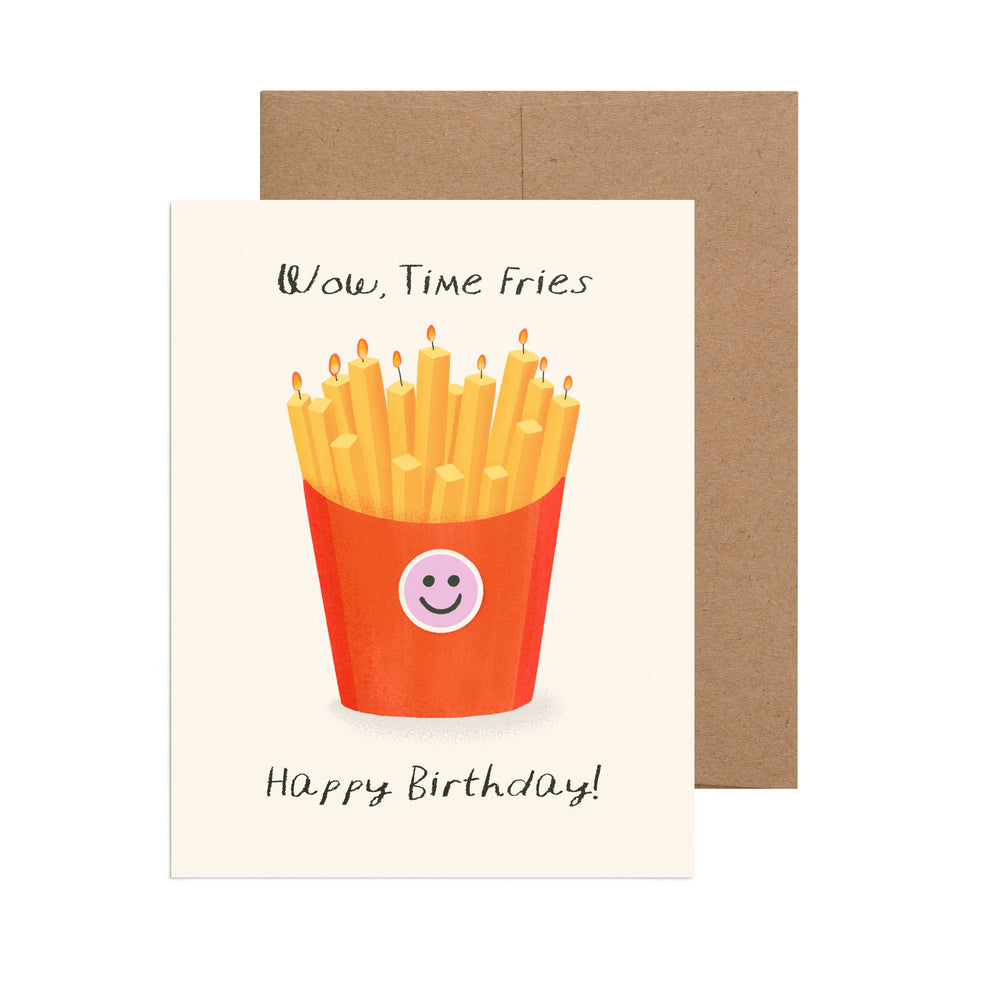 Ana Peake - Time Fries Birthday Greeting Card – post.script.