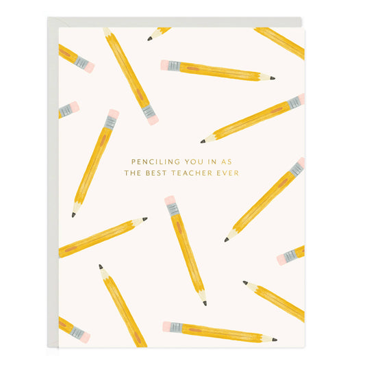 Ramona & Ruth - Pencil Teacher Card