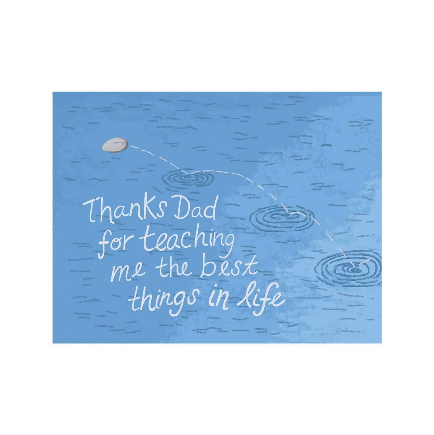 Courtney Beyer Design - Skipping Rocks in the Lake Fathers Day Card