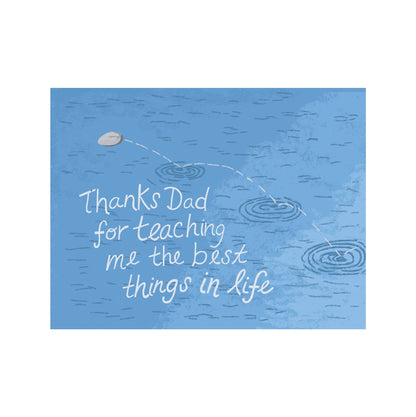 Courtney Beyer Design - Skipping Rocks in the Lake Fathers Day Card