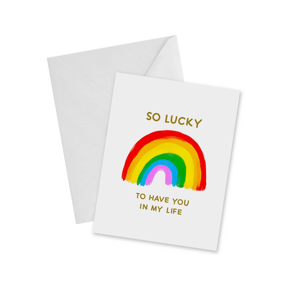 doodles.ink. - So Lucky - Rainbow - Notecard