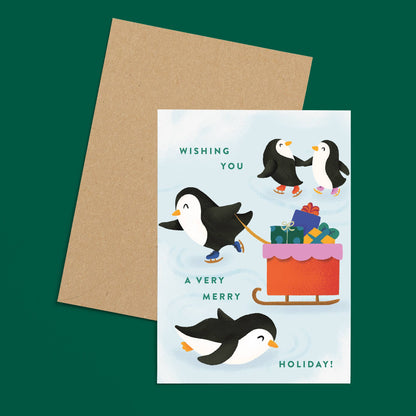 Ana Peake - Penguin Christmas Greeting Card