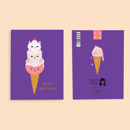 Carolyn Suzuki - GELATO - Birthday Card