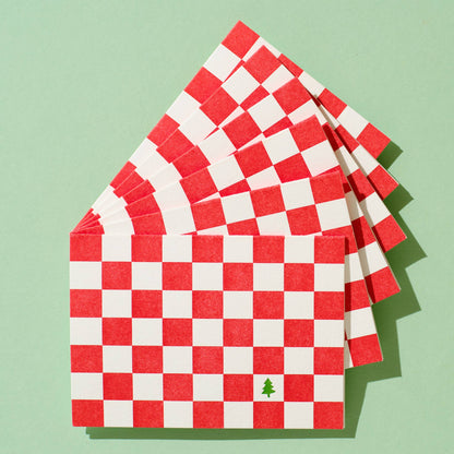 Shorthand Press - Holiday Checker Pattern Letterpress Card Box Set