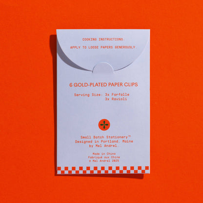 Mel Andrel - Pasta Paper Clips - Ravioli + Farfalle