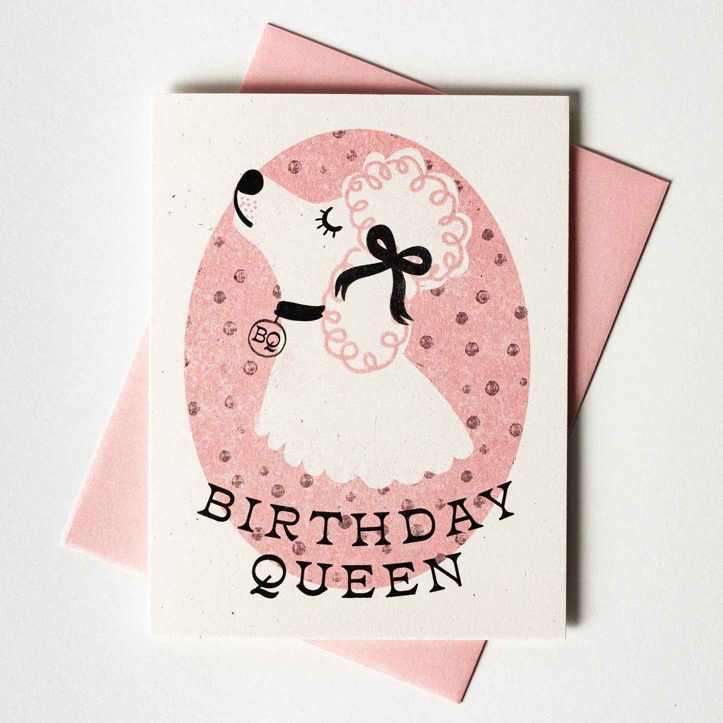 Bromstad Printing Co. - Birthday Queen Dog - Risograph Card
