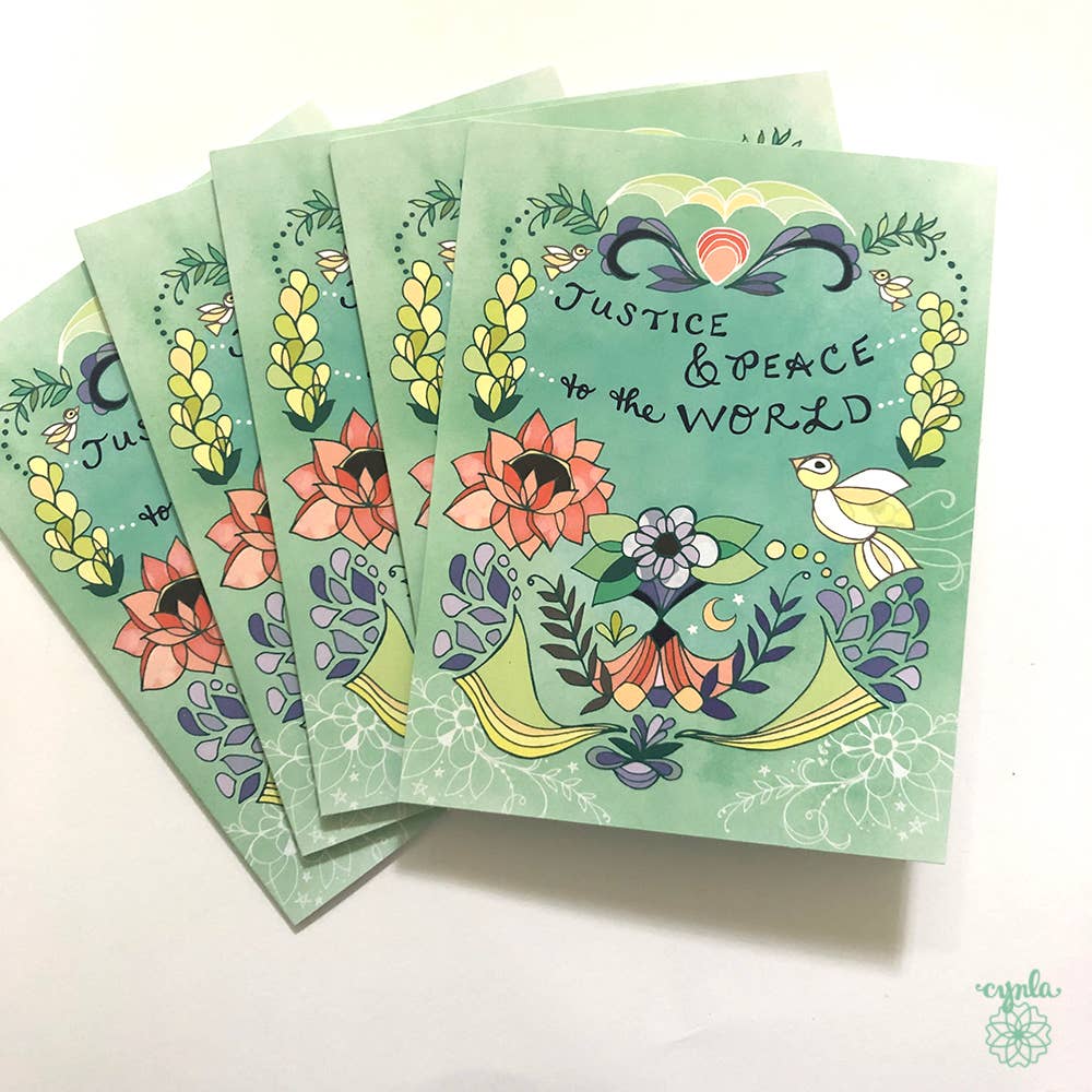 Cynla - Justice and Peace Card - holiday cards, New Year