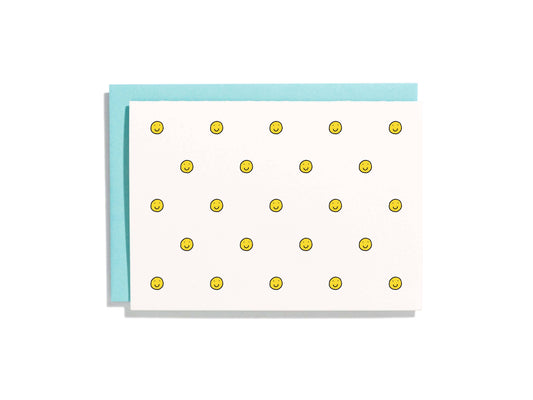 Shorthand Press - Smiley Face Pattern Letterpress Card Box Set