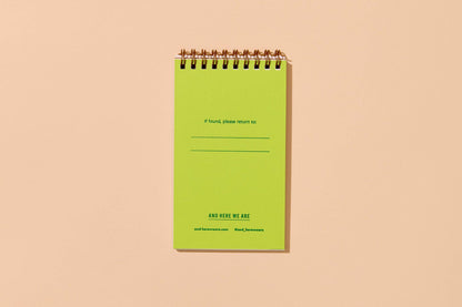 And Here We Are - Aster Wildflower Letterpress Spiral Pocket Size Notebook - Mothers Day,Ants Letterpress Pocket Size Spiral Notebook -Made in USA