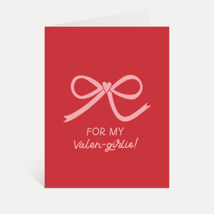 Just Follow Your Art - Valen-girlie Greeting Card | Valentine's Day Card Bow Design