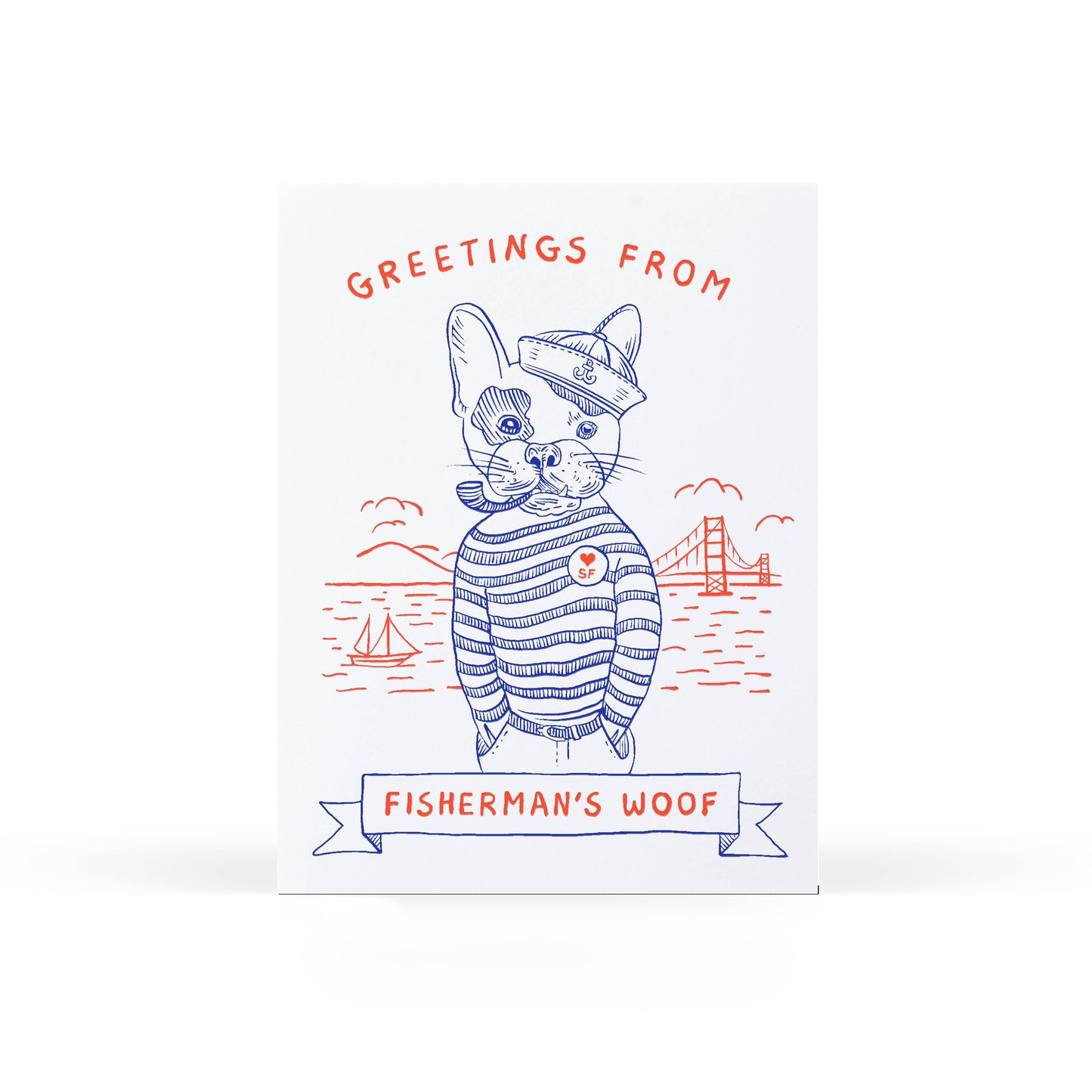 Sweet Bippy Press - Fisherman's Woof Greeting Card