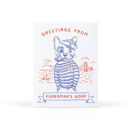 Sweet Bippy Press - Fisherman's Woof Greeting Card