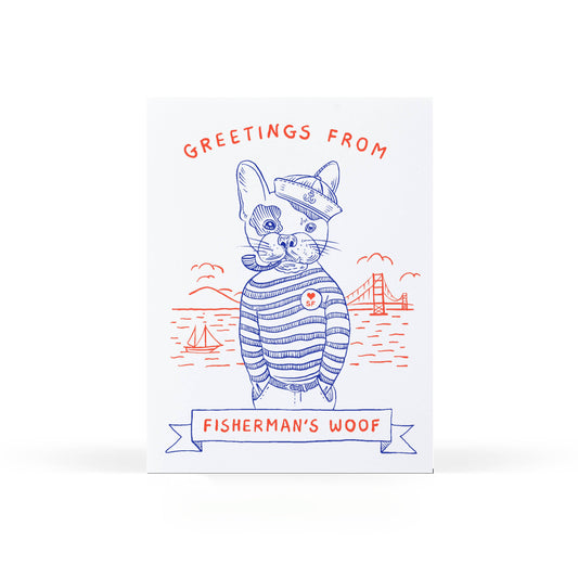 Sweet Bippy Press - Fisherman's Woof Greeting Card
