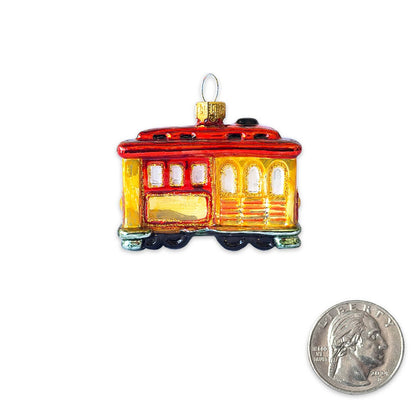 SF Mercantile - Mini Cable Car Mini Glass Ornament