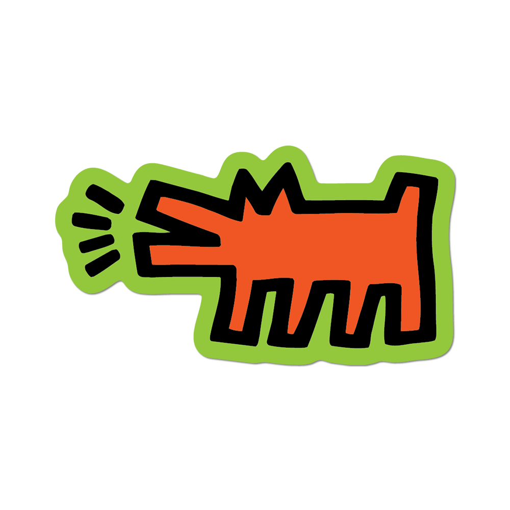 Apply Stickers - Barking Pop Shop Dog by Keith Haring - Die-Cut Sticker