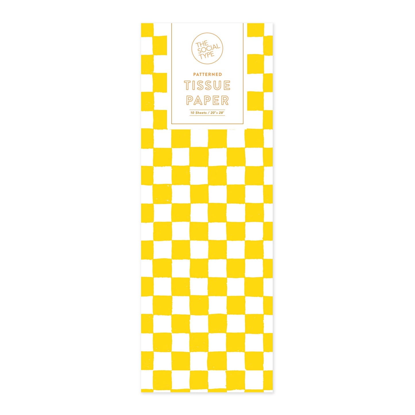 The Social Type - Yellow Checker Tissue Paper