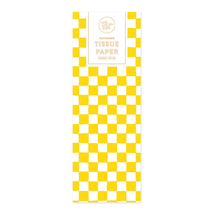 The Social Type - Yellow Checker Tissue Paper